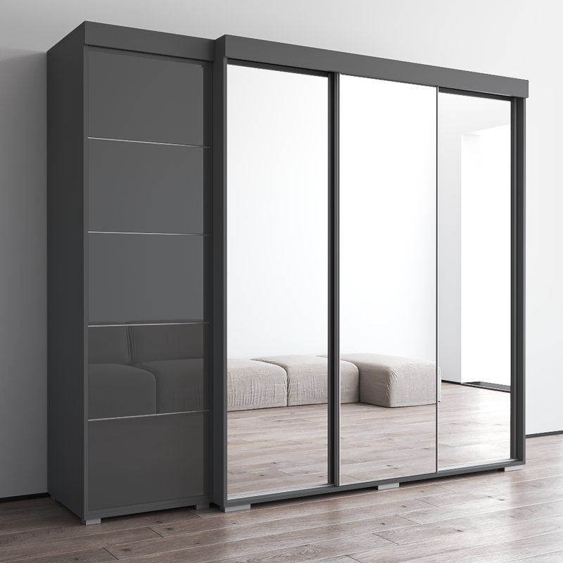 Aria 3D-EX Wardrobe with 3 Mirrors - Meble Furniture
