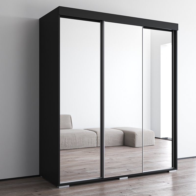 Aria 3D Wardrobe with All Mirror - Meble Furniture
