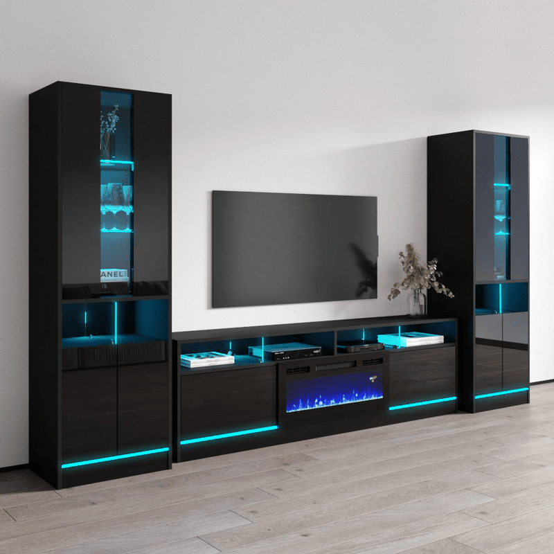 Disparo BL05-BK-BK Entertainment Center - Meble Furniture