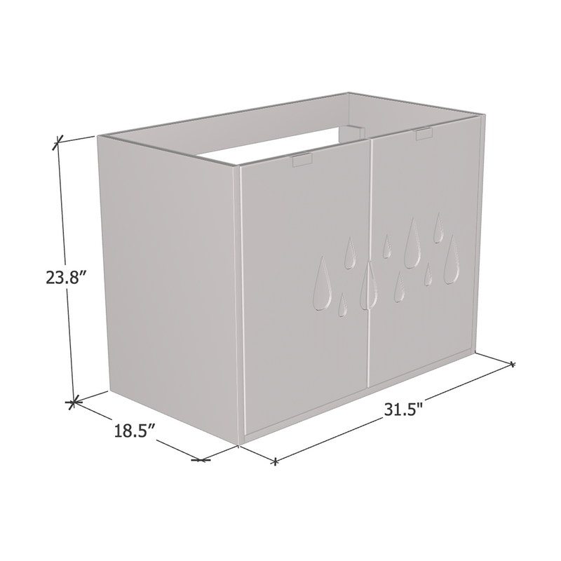 Teardrop 2D 80 Floating Bathroom Vanity - Meble Furniture