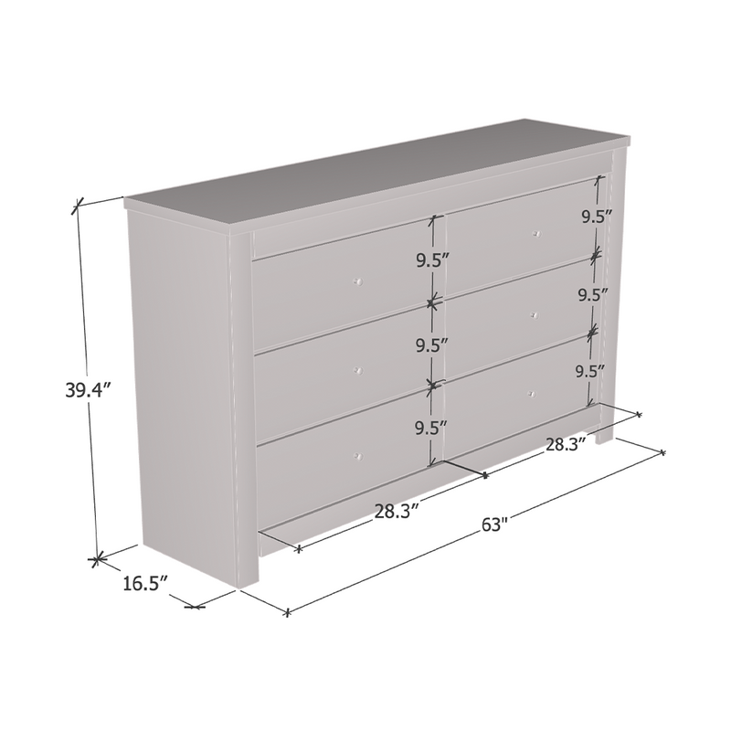 Kansas 6S Dresser - Meble Furniture