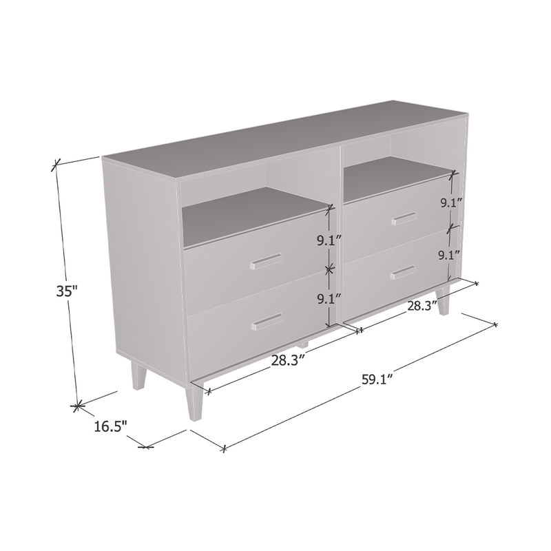 Nevada 4S Wide TV Stand - Meble Furniture