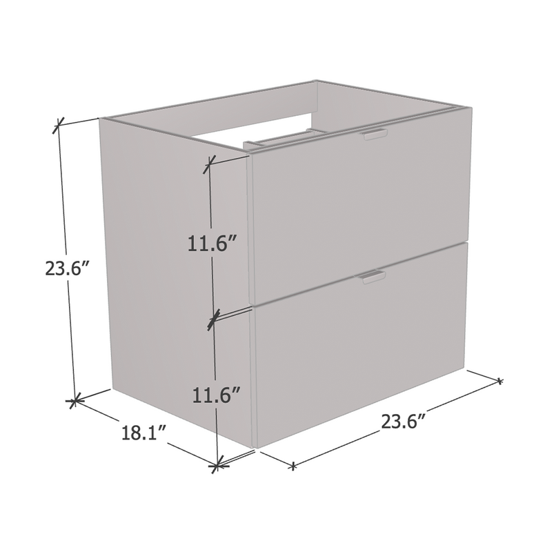 Ines 2S 60 Floating Bathroom Vanity - Meble Furniture