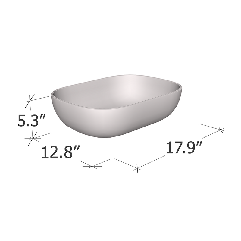 18 Inch Ceramic Vessel Sink - Meble Furniture