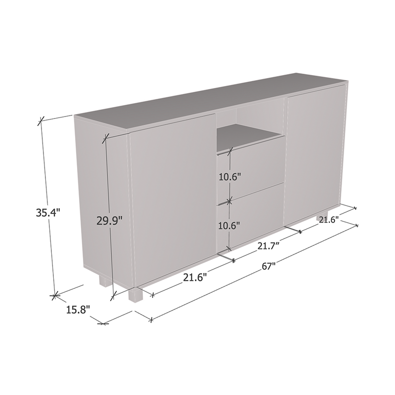 Apus 2D2S Sideboard - Meble Furniture