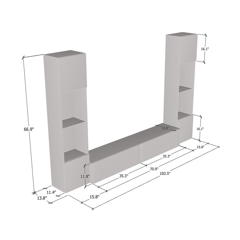 Berno Entertainment Center - Meble Furniture