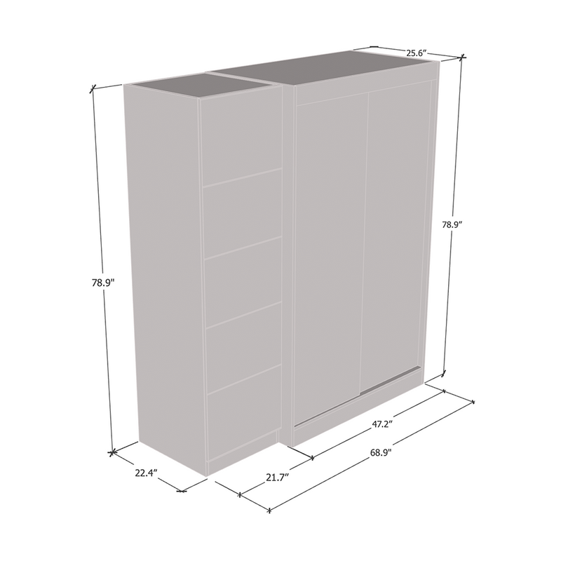 Aria 2D120-EX Wardrobe - Meble Furniture