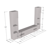 Metro WH-EF Floating Fireplace Entertainment Center - Meble Furniture