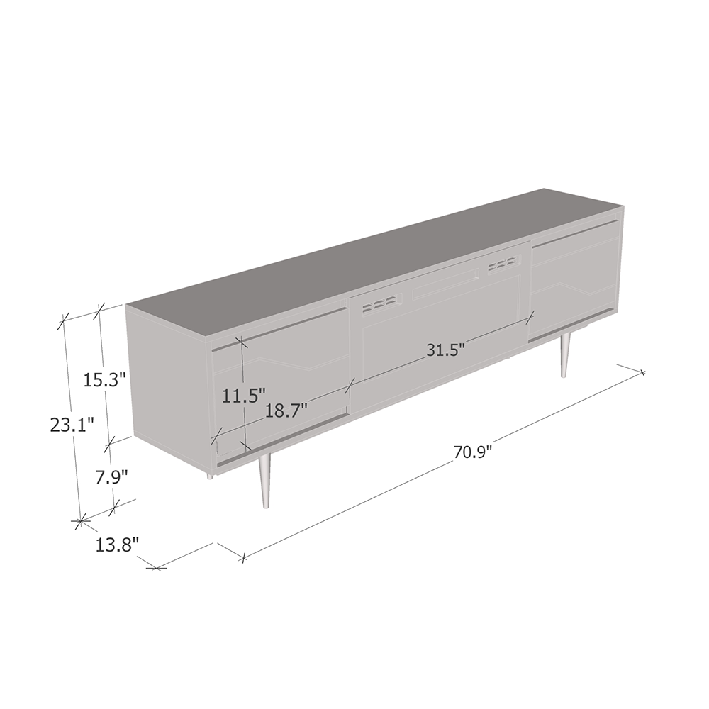 Maze WH-EF Fireplace TV Stand - Meble Furniture