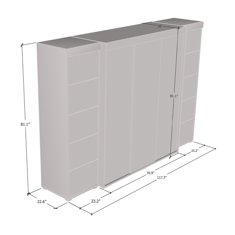 Aria 3D-EXEX Wardrobe with 3 Mirrors - Meble Furniture