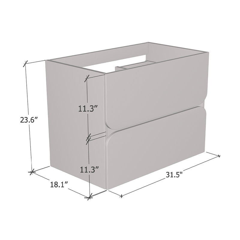 Azurro 2S 80 Floating Bathroom Vanity - Meble Furniture