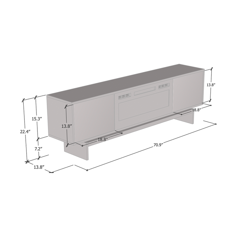 Gram BL-EF Fireplace TV Stand - Meble Furniture