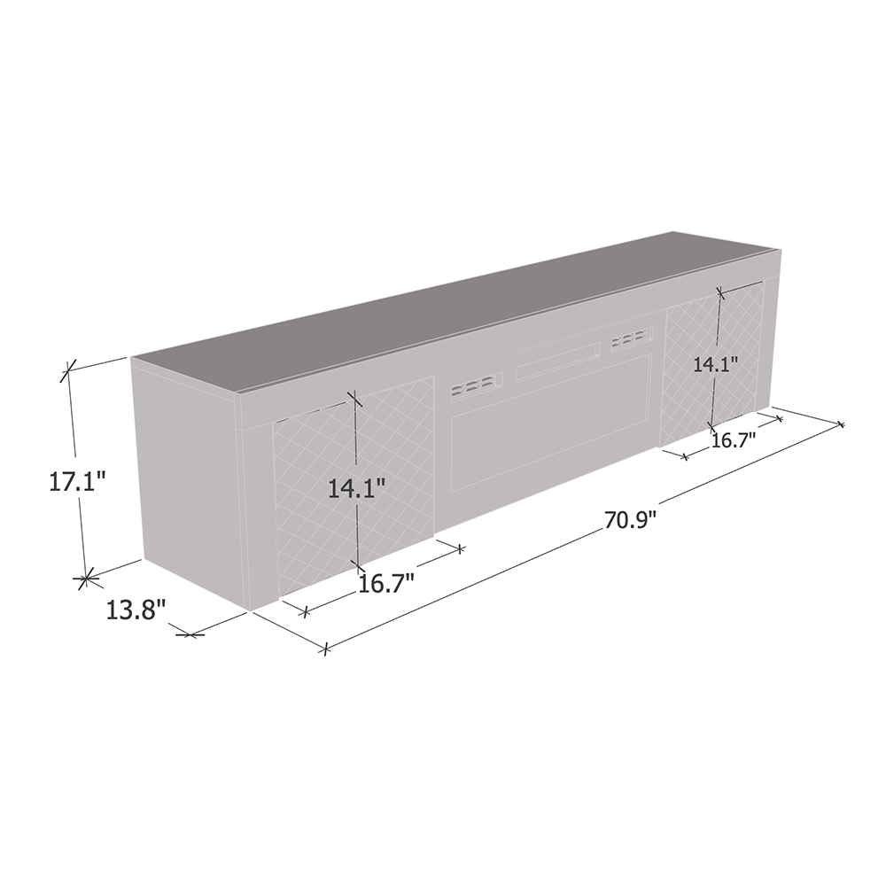 Dia WH-EF Floating Fireplace TV Stand - Meble Furniture