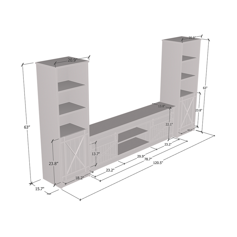 Granero 01 Entertainment Center - Meble Furniture