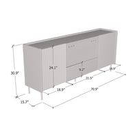 Brandy 180 BL-EF Fireplace Sideboard - Meble Furniture