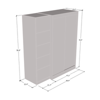 Aria 2D120-EX Wardrobe with 2 Mirrors - Meble Furniture