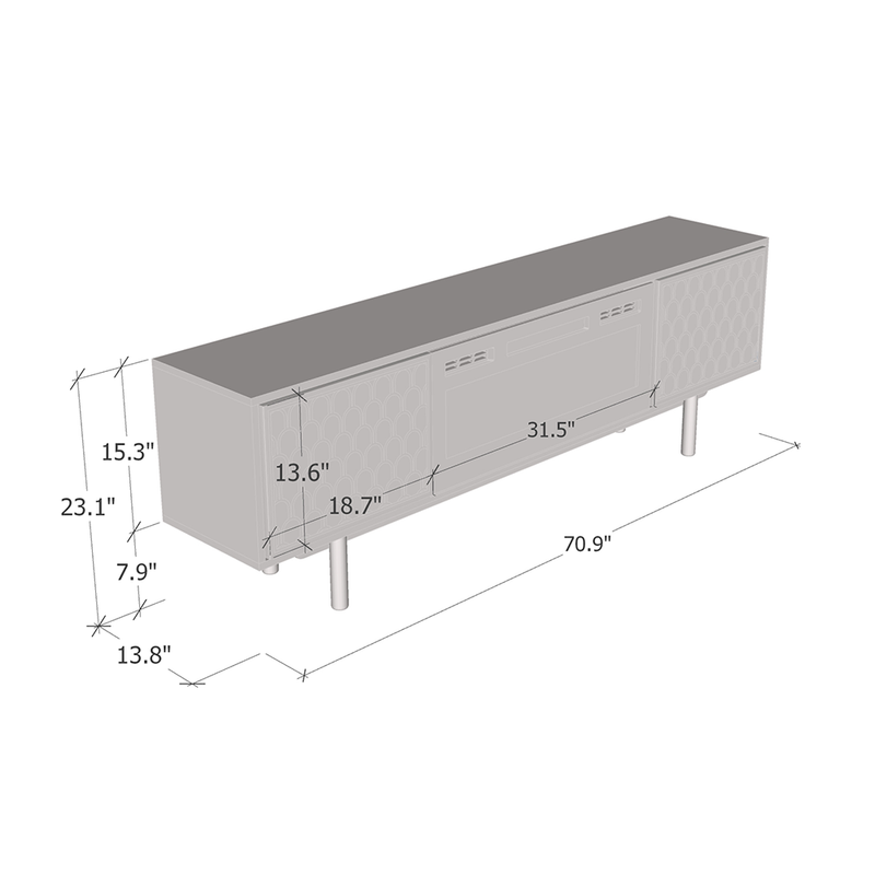 Karp BL-EF Fireplace TV Stand - Meble Furniture