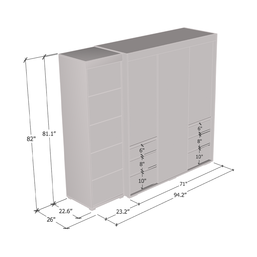 Monaco 3D-EX Wardrobe - Meble Furniture