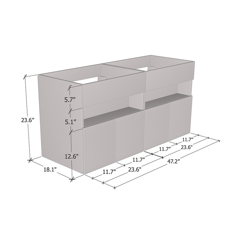 Laguna 4D 120 Floating Bathroom Vanity - Meble Furniture