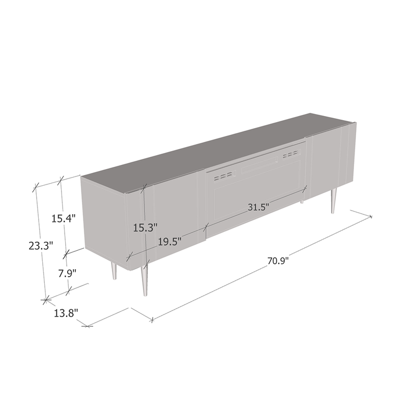 Nile WH-EF Fireplace TV Stand - Meble Furniture