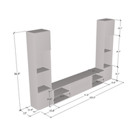 Lima BL-EF Floating Fireplace Entertainment Center - Meble Furniture