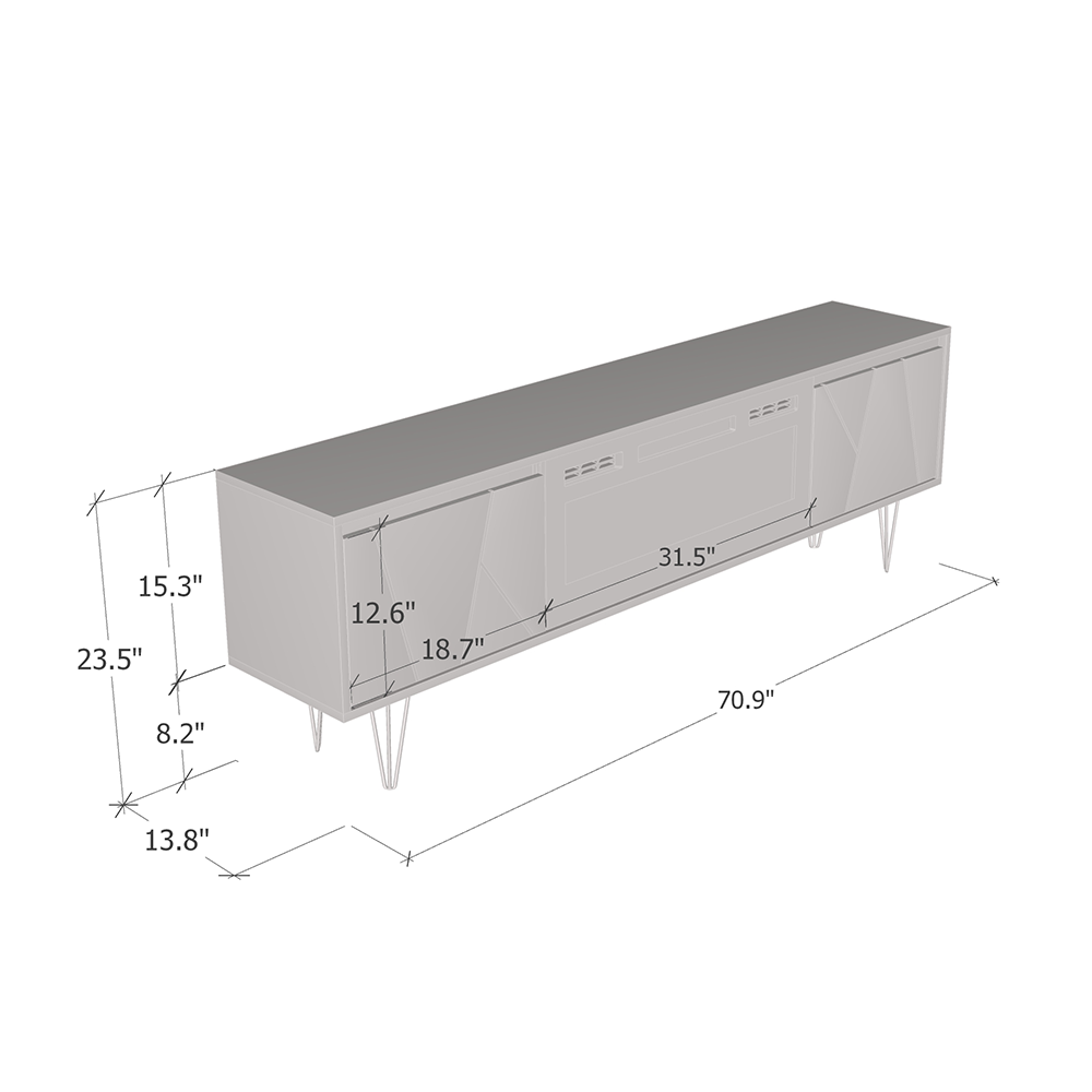 Haifa WH-EF Fireplace TV Stand - Meble Furniture