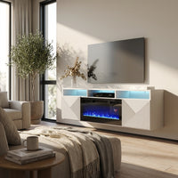 Giza BL-EF Floating Fireplace TV Stand