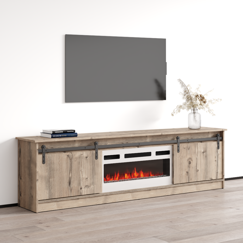 Granero 04 WH-EF Fireplace TV Stand - Meble Furniture