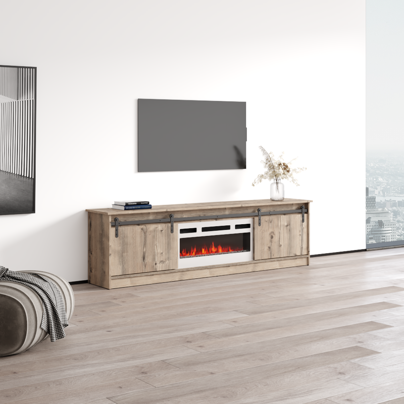 Granero 04 WH-EF Fireplace TV Stand - Meble Furniture