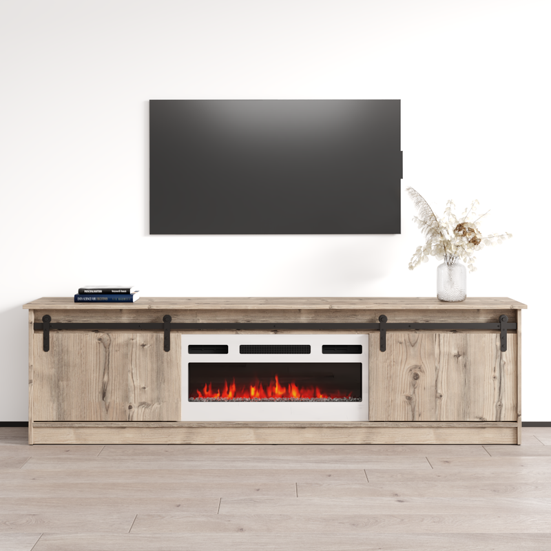 Granero 04 WH-EF Fireplace TV Stand - Meble Furniture