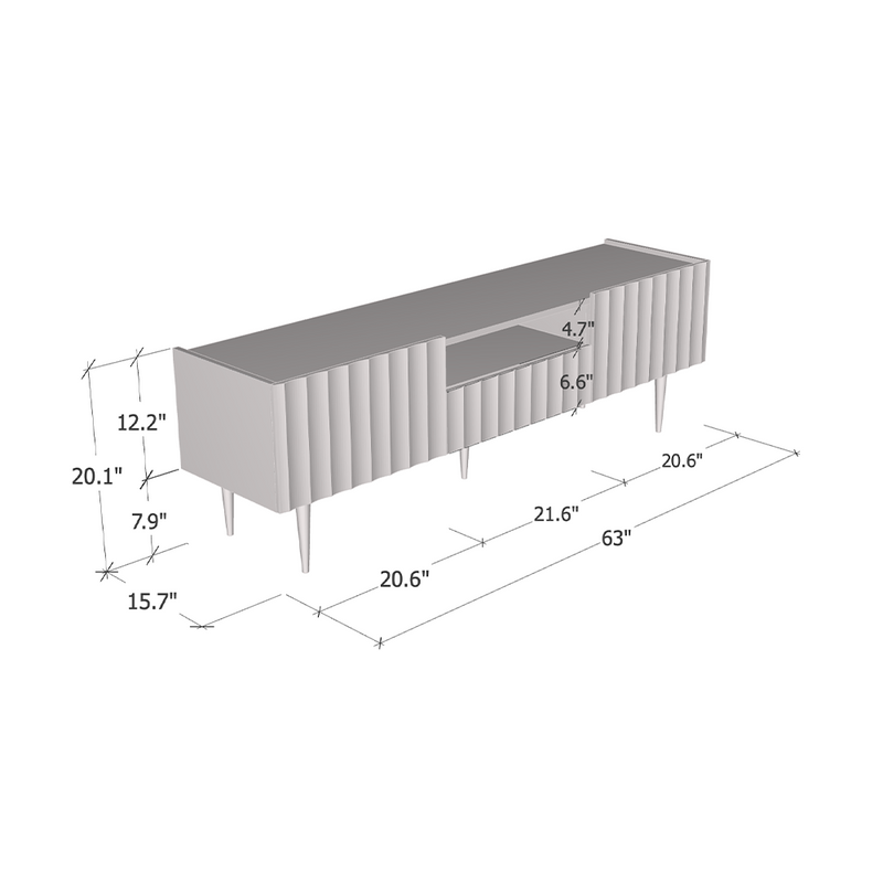 Arcos 01 TV Stand dimensions diagram