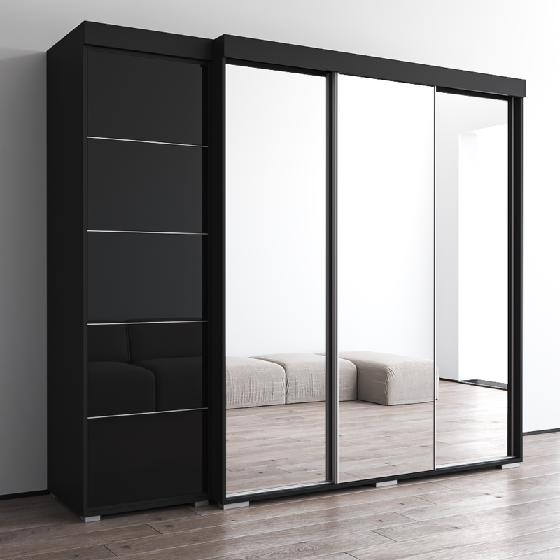 Aria 3D-EX Wardrobe with 3 Mirrors - Meble Furniture