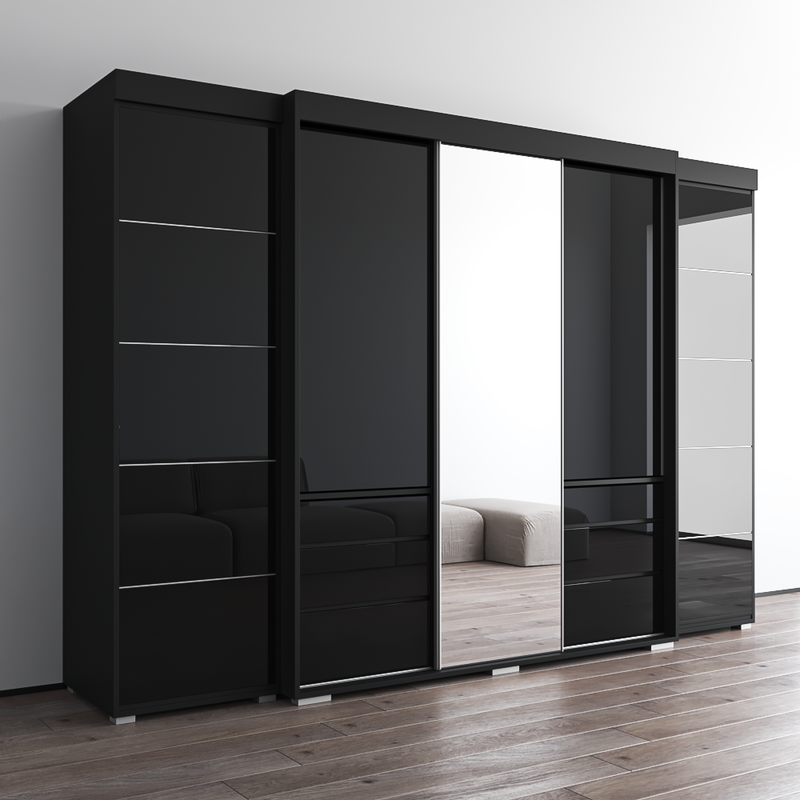 Monaco 3D-EXEX Wardrobe with 1 Mirror - Meble Furniture