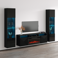 Giza BL-EF Floating Fireplace Entertainment Center - Meble Furniture