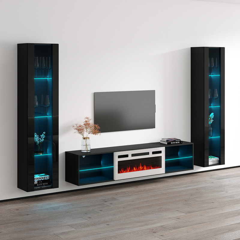 Lima WH-EF Floating Fireplace Entertainment Center - Meble Furniture