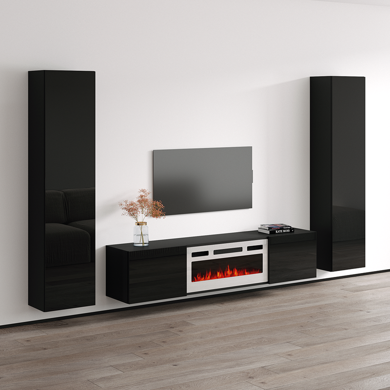Cali WH-EF Floating Fireplace Entertainment Center - Meble Furniture