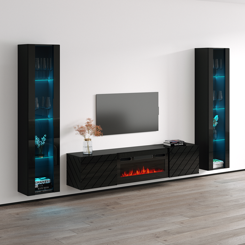 Luxe BL-EF Floating Fireplace Entertainment Center - Meble Furniture