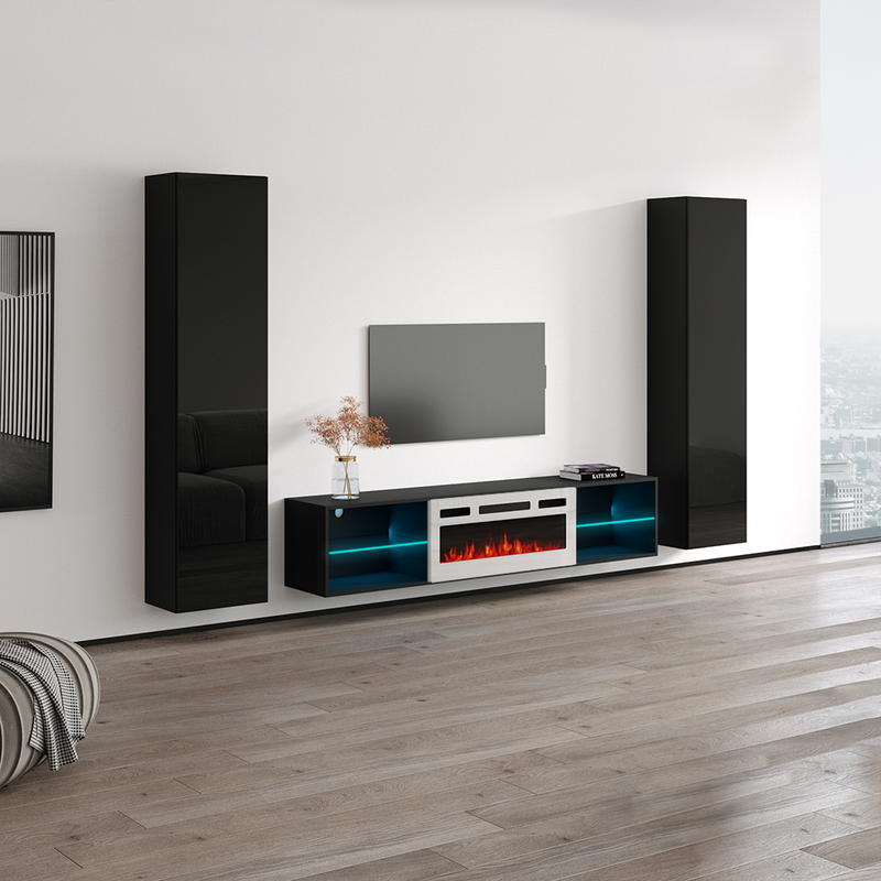 Lima WH-EF Floating Fireplace Entertainment Center - Meble Furniture