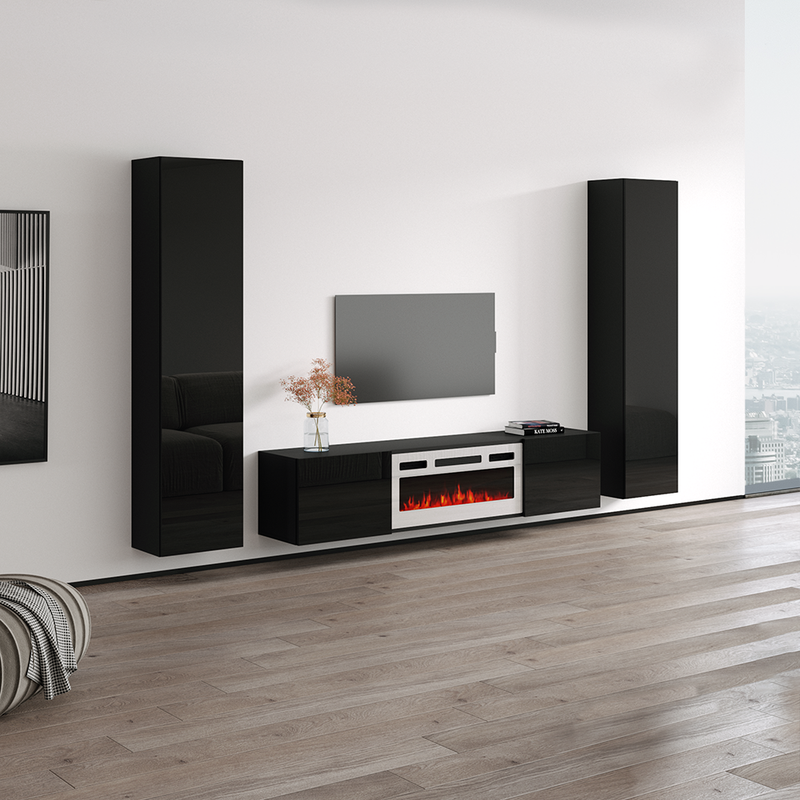 Cali WH-EF Floating Fireplace Entertainment Center - Meble Furniture