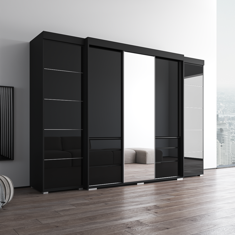 Monaco 3D-EXEX Wardrobe with 1 Mirror - Meble Furniture
