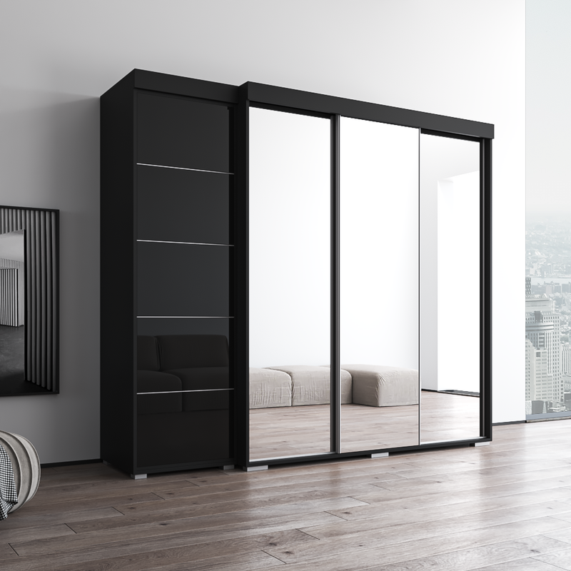 Aria 3D-EX Wardrobe with 3 Mirrors - Meble Furniture