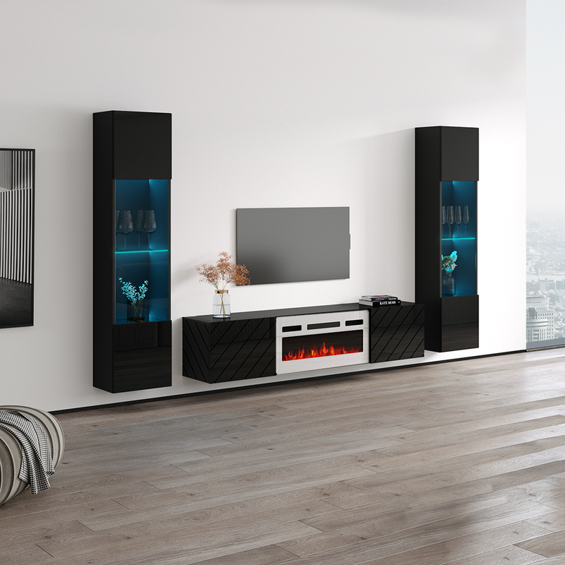 Luxe WH-EF Floating Fireplace Entertainment Center - Meble Furniture