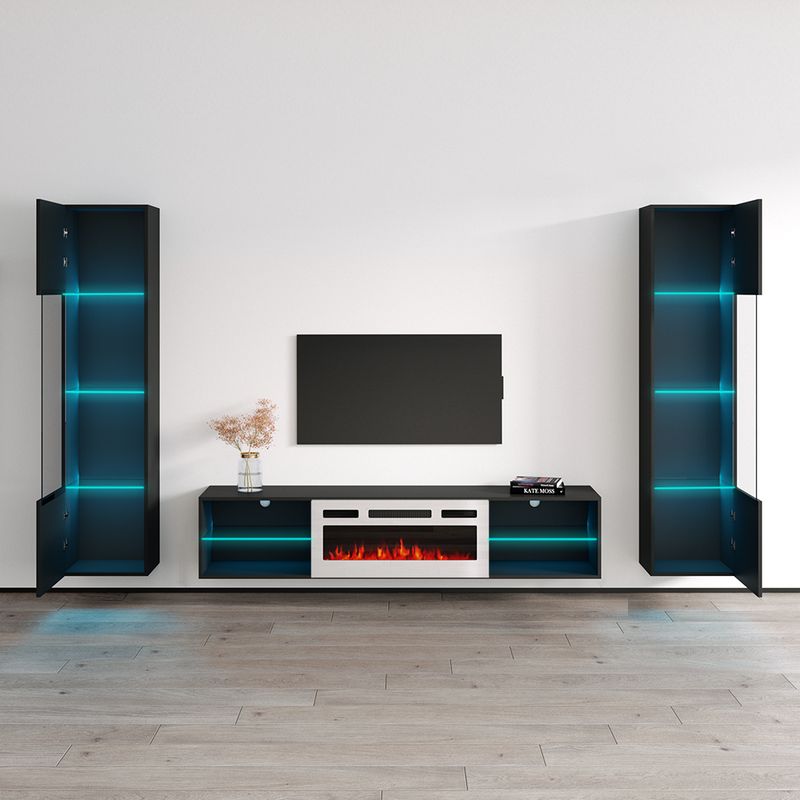 Lima WH-EF Floating Fireplace Entertainment Center - Meble Furniture