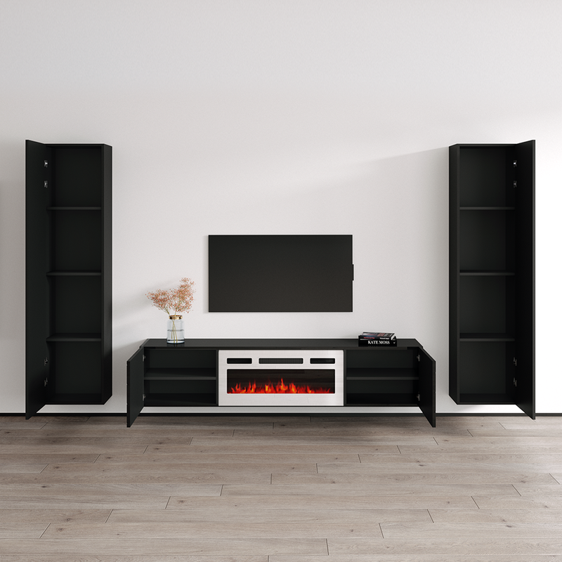 Luxe WH-EF Floating Fireplace Entertainment Center - Meble Furniture