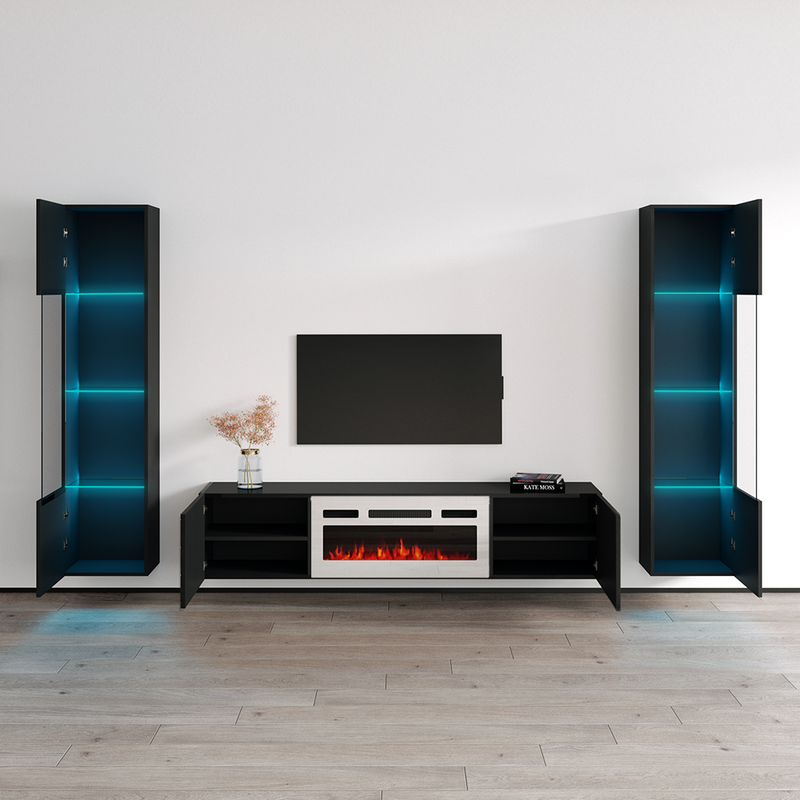 Luxe WH-EF Floating Fireplace Entertainment Center - Meble Furniture