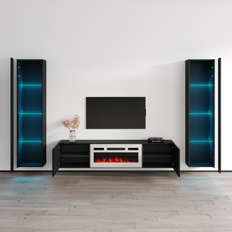 Luxe WH-EF Floating Fireplace Entertainment Center - Meble Furniture