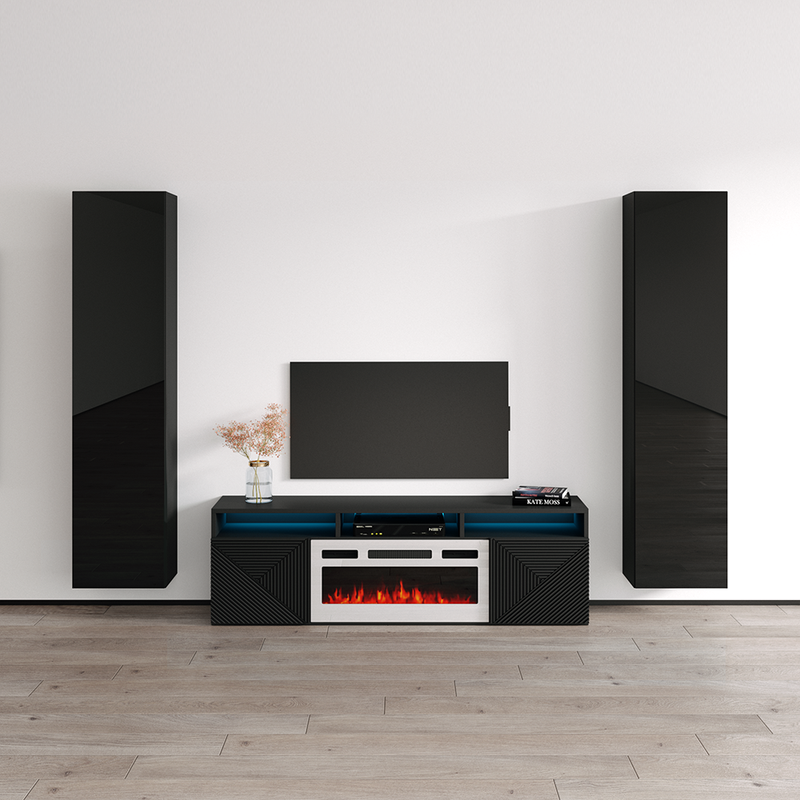 Giza WH-EF Floating Fireplace Entertainment Center - Meble Furniture