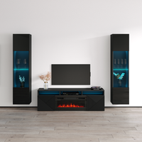 Giza BL-EF Floating Fireplace Entertainment Center - Meble Furniture