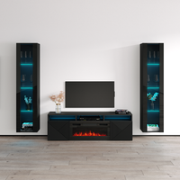 Giza BL-EF Floating Fireplace Entertainment Center - Meble Furniture