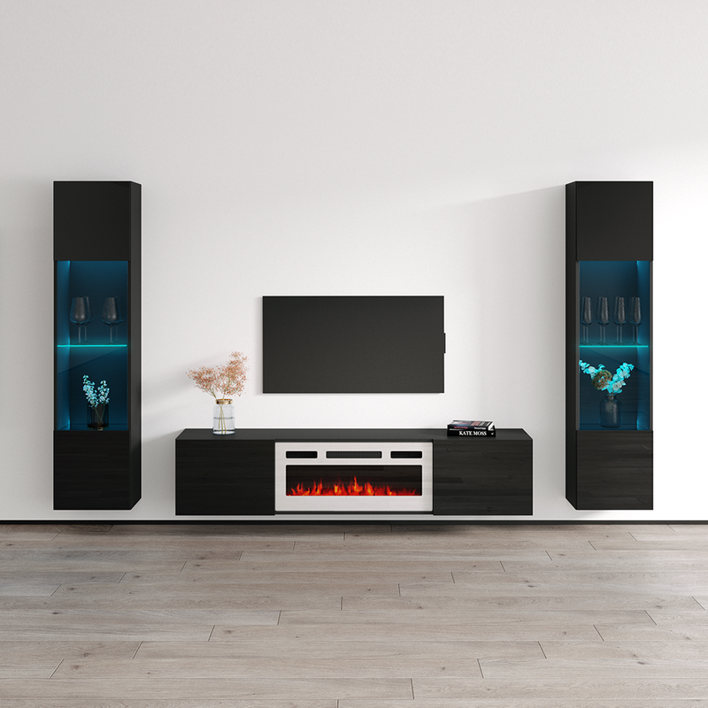 Cali WH-EF Floating Fireplace Entertainment Center - Meble Furniture